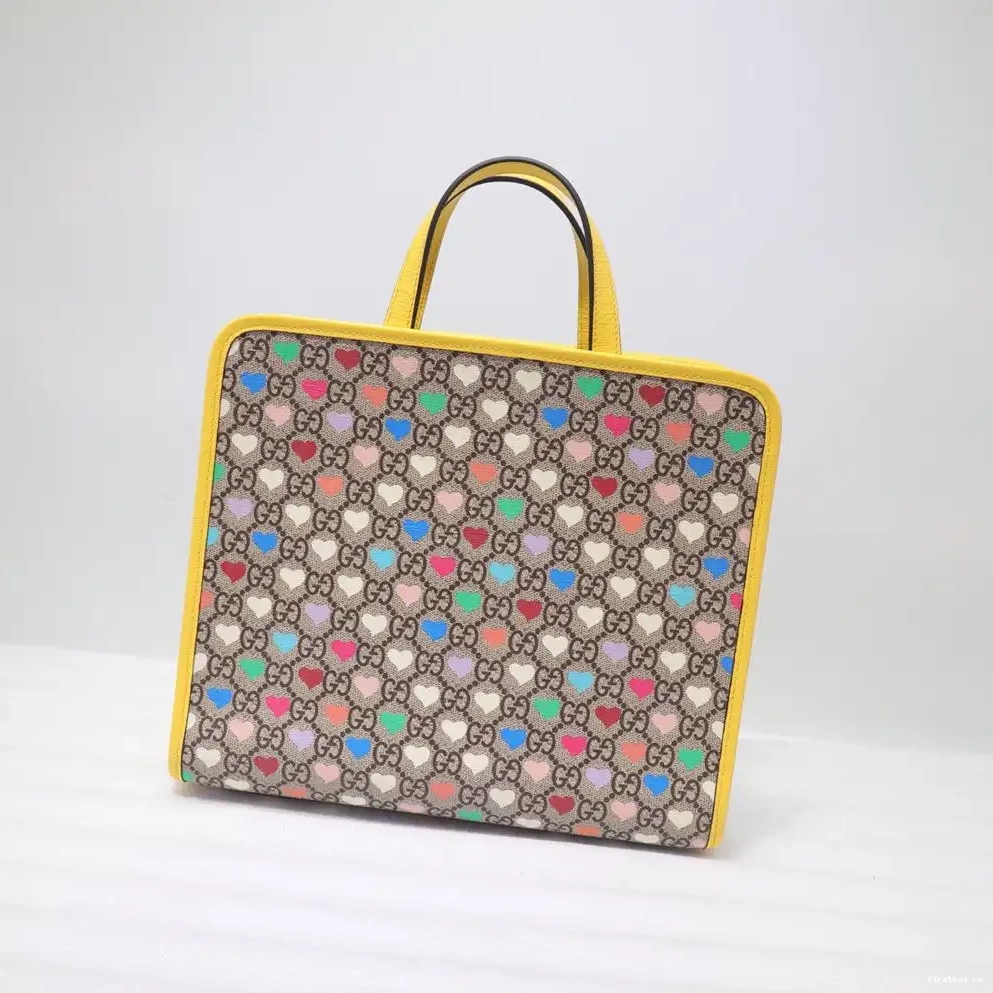 First bag ru bag GG GUCCI tote Children's hearts 0707